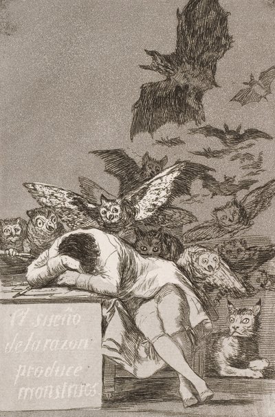 O sono da razão produz monstros (nº 43), de Los Caprichos de Francisco de Goya